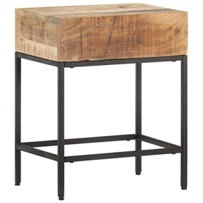 Abbildung von vidaXL Raues Mangoholz Massiv Beistelltisch Vintage Stil Couchtisch Wohnzimmertisch Sofatisch Kaffeetisch Teetisch Tisch 40x30x50cm