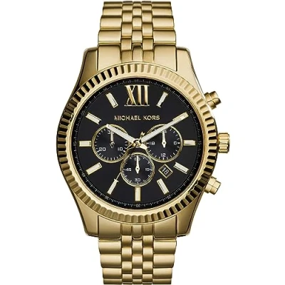 Abbildung von Michael Kors Lexington Chronograph goldcoloured, Größe: One Size, Gold coloured