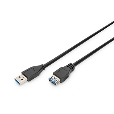Abbildung von DIGITUS USB 3.2 Gen1 Verlängerungskabel 1.8 m A (St) zu (Bu) 5 Gbit/s Verbindungskabel Schwarz
