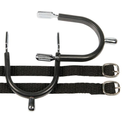 Abbildung von Harry&#039;s Horse Sporen Knopf Chrom / Gummi + Armband D20 Schwarz