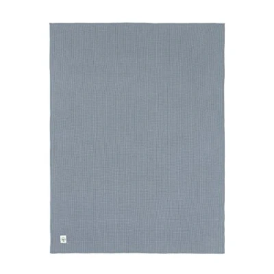 Abbildung von LÄSSIG Babystrickdecke Kuscheldecke Babydecke gestrickt 100% Bio Baumwolle GOTS/Knitted Blanket light blue