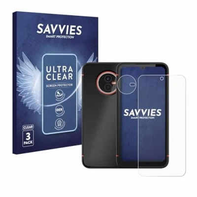 Abbildung von Savvies 6 Stück Schutzfolie für Gigaset GX4 Pro (Display+Kamera) Displayschutz Folie Ultra Transparent