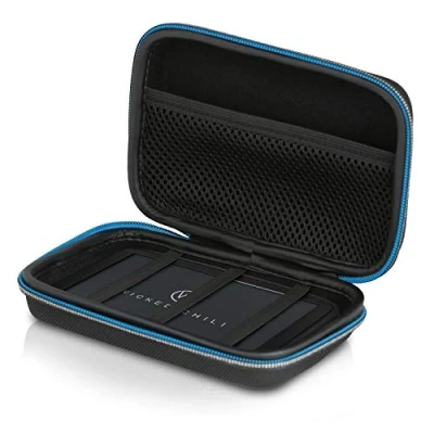 Abbildung von Wicked Chili kleine Festplattan und Navigationsgeräte Tasche AntiShock Case Schutztasche für Festplatte, SSD &amp; (max. 15 x 10 4,5 cm, Fach Ladekabel, Polsterung)