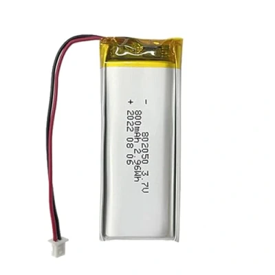 Abbildung von Lithium Polymer Akku 3.7V 800mAh 802050 Wiederaufladbarer Lipo Ion mit PH2.0 2P Stecker für RC Drohne Flugzeug Zubehörteil