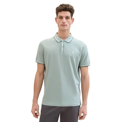 Abbildung von TOM TAILOR Herren Basic Piqué Poloshirt, light ice blue, S