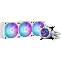 Abbildung von ASUS ROG Strix LC III ARGB LCD White All in One Flüssig CPU Wasserkühlung (2,1 Zoll IPS Display, Aseteks Gen7 v2 Pumpe, 3x Lüfter, 2200 RPM, 3.92mm H2O, 70,38 CFM, 0dB Technologie, weiß)