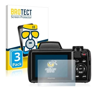 Abbildung von BROTECT Entspiegelungs Schutzglas für Kodak Pixpro AZ525 (3 Stück) Schutz Folie Panzerfolie Glas Matt [Extrem Kratzfest 9H, Anti Reflex]