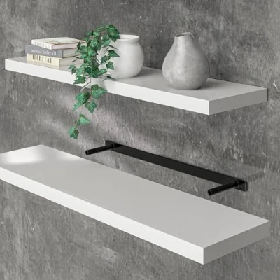 Abbildung von Casaria Wandboard, mit Halterung 50 110cm Schwebend 15kg Tragkraft Küche Wohnzimmer Büro