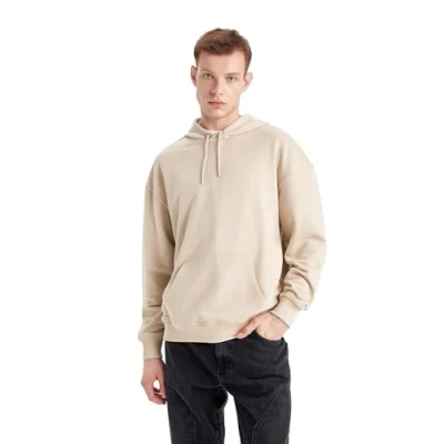 Abbildung von DeFacto Herren Hoodie Pullover Stylischer Kapuzenpullover für Männer Trendiger mit Kapuze Bequeme Hoodies
