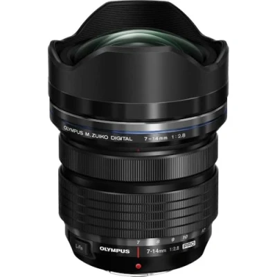 Abbildung von Olympus M.Zuiko Digital ED 7 14mm F2.8 PRO Objektiv, Weitwinkelzoom, geeignet für alle MFT Kameras (Olympus OM D &amp; PEN Modelle, Panasonic G Serie), schwarz