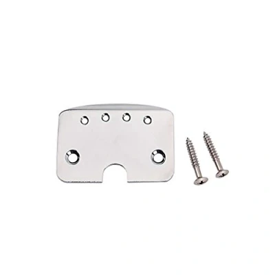 Abbildung von Alnicov Gitarrensaitenhalter aus Metall, für 4 Saiten, Chrom