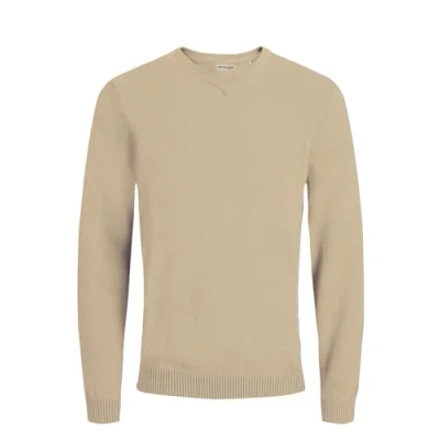 Abbildung von JACK &amp; JONES Herren JJEBASIC Knit V Neck 12137194, Crockery, XS