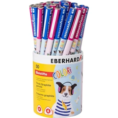 Abbildung von EBERHARD FABER 510555 Schreiblernstifte Colori, Bleistifte Set mit 50 Stiften, Härtegrad B
