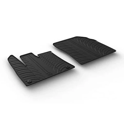 Abbildung von Gledring 0724 Fußmattensatz Gummi 2 schwarz 750mm 550mm CITROËN: Berlingo Kastenwagen, Berlingo, OPEL: Combo E Kasten / Kombi, Großraumlimousine