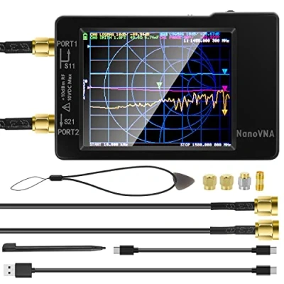 Abbildung von [Aktualisiert] AURSINC NanoVNA H Vektor Netzwerkanalysator 10KHz 1,5GHz Neueste HW Version 3.6 MF HF VHF UHF Antennenanalysator zur Messung von S Parametern, Spannung, Stehwellenverhältnis, Phase