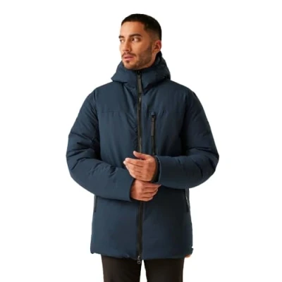 Abbildung von Regatta Yewbank III Herren Jacke, isoliert, wasserdicht, Marineblau/Fuchs, Größe L