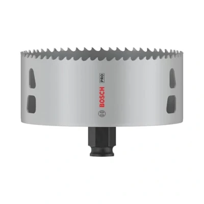 Abbildung von Bosch 1x PRO Multi Material Power Change Plus Lochsäge (für Weichholz, Trockenbauwand, Ø 114 mm, Professional Zubehör Bohrmaschine/Schrauber)