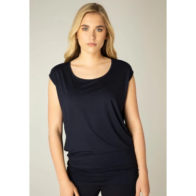 Abbildung von BASE Level Yelitza Tshirt basic, Damen, Größe: 38, Dark blue