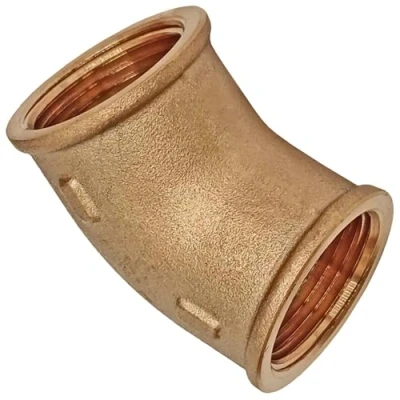 Abbildung von Winkel 45 Grad mit 1/2 Zoll Innengewinde 1/2&quot; IG Gewinde Schraub Fitting aus Messing
