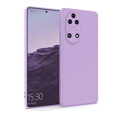Abbildung von MyGadget Hülle für Huawei P50 robuste Silikon Schutzhülle TPU Case Slim Silikonhülle Back Cover Kratzfest Handyhülle Matt Lila
