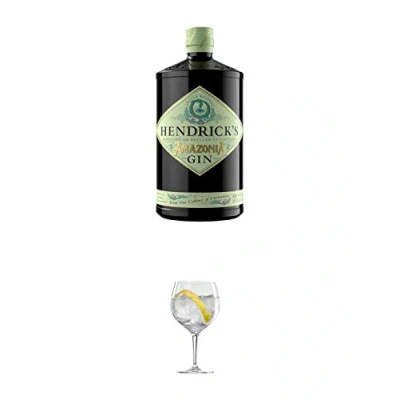 Abbildung von Hendricks AMAZONIA GIN 1,0 Liter + Ballon Bistro Cubata Glas 1 Stück