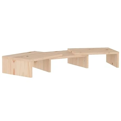 Abbildung von vidaXL Monitorständer Schreibtischaufsatz Monitorerhöhung Bildschirm Aufsatz Bildschirmerhöhung Bildschirmständer 60x24x10,5cm Massivholz Kiefer