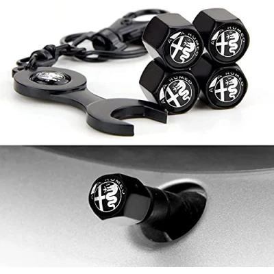 Abbildung von Auto Ventilkappengehäuse Für Giulietta Giulia Stelvio Mito 147 156 159 166 Rad Reifen Luftabdeckung Styling