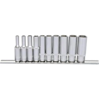 Abbildung von KS Tools 917.0610 1/4&quot; CLASSIC Sechskant Stecknuss Satz, lang, 10 tlg. 4 13mm