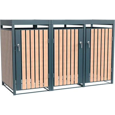 Abbildung von WESTMANN Mülltonnenbox &quot;Planta&quot;, Platz für 3 Mülltonnen je 240 L, BxHxT: 200x84x124,5 cm