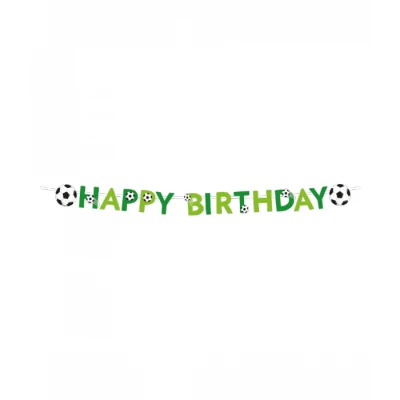 Abbildung von Fußball Welt Happy Birthday Buchstabengirlande 2,5mtr pro Einheit