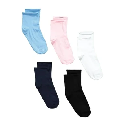 Abbildung von Ulla Popken Damen 5er Pack Rollrand, Basic Color Strümpfe, Multicolor, 39 42
