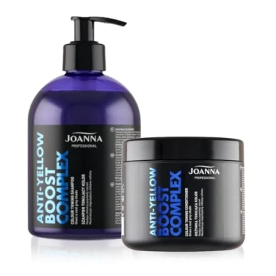 Abbildung von JOANNA Professional Anti Yellow Boost Komplex 500g Shampoo und Haarspülung SET für Frauen Farbverbessernde Neutralisierung von Unerwünschten Gelbtönen