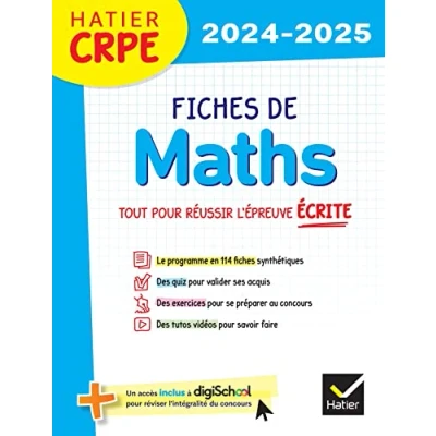 Abbildung von Hatier CRPE Fiches de Maths Epreuve écrite 2024/2025