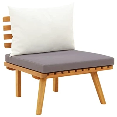 Abbildung von vidaXL Sofaelement Gartenstuhl mit Kissen Massivholz (1 St)