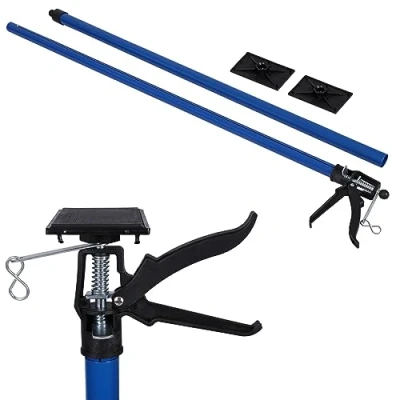 Abbildung von Wiltec Deckenstütze 115 290 cm bis 30 kg und 45, Montagestütze aus Stahl, Einhandstütze Schnellspann Stütze für Wände, Decken, Türzargen