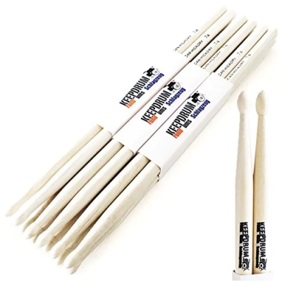 Abbildung von keepdrum 7A Hickory Drumsticks Schlagzeug Stöcke 6 Paar