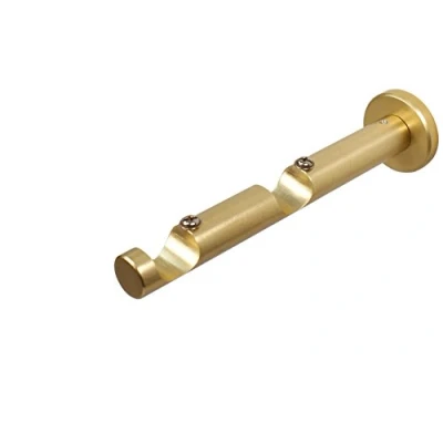 Abbildung von iso design Gardinenstangen Träger 2 läufig offen für 20 mm Durchmesser Stangen in Messing Optik