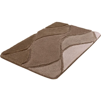 Abbildung von Kleine Wolke Badematte &quot;Fiona&quot;, Höhe 20 mm, rutschhemmend beschichtet, fußbodenheizungsgeeignet, Badteppich, modernes Wellen Design, Hoch Tief Effekt, waschbar