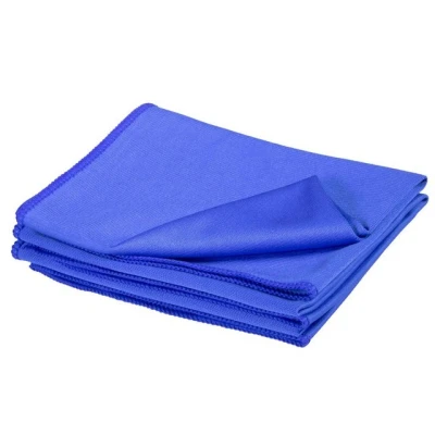 Abbildung von cosey Mikrofaser Glasreinigungstuch, dunkelblau, 40x40 cm Reinigungstuch (3 teilig)
