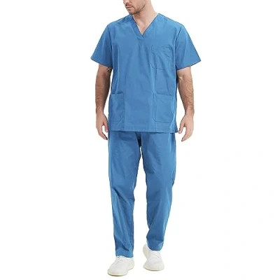 Abbildung von MISEMIYA Unisex Schrubb Set Medizinische Uniform mit Oberteil und Hose ref.6801 6802 X Large, Blauer Himmel