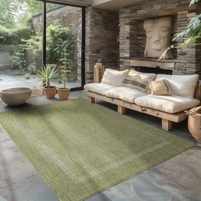 Abbildung von Outdoorteppich Unicolor Einfarbig, Carpettex, Läufer, Höhe: 5 mm, Teppich Wetterfest Balkon Küchenteppich Flachgewebe Sisaloptik