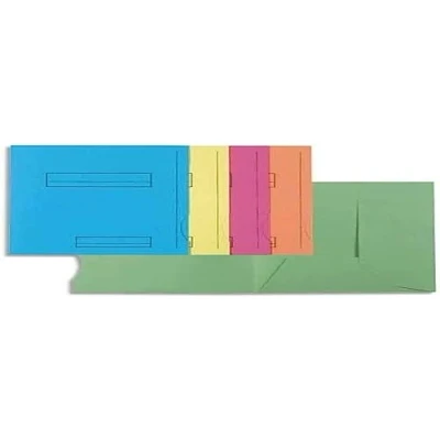 Abbildung von Exacompta 335000E Packung mit 50 Aktenmappen Super, 2 Klappen, Karton 210g/qm, praktisch und robust, für DIN A4, 50er Pack, farbig sortiert
