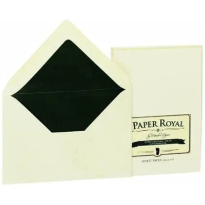 Abbildung von Rössler Papier 2031831008 Paper Royal Briefumschlagpack m.Sf., DIN C6, 20 Stück, chamois gerippt