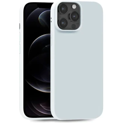 Abbildung von MyGadget Hülle kompatibel mit iPhone 12 Pro Max robuste Handyhülle TPU Case Slim Silikonhülle Back Cover Kratzfest Schutzhülle matt Weiß