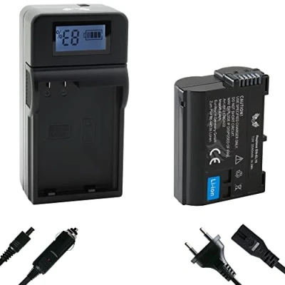 Abbildung von SK Akku Ersatz für Nikon EN EL15 2040mAh + Speed Charger EL15c EL15b EL15a // Z6 II Z7 Z5 D750 D800 D810 D850 D7200 D7500
