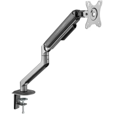 Abbildung von LC Power Monitor Halterung für 17 32 Zoll Bildschirme, Bildschirm bis zu 9 kg, Tischhalterung Höhenverstellbar Neigbar Schwenkbar Drehungbar, VESA 75/100 mm