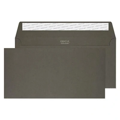 Abbildung von Blake Creative Colour 224 Briefumschläge Haftklebung Graphitgrau DL+ 114 x 229 mm 120g/m² 500 Stück