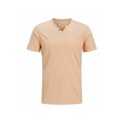 Abbildung von Jack &amp; Jones Jjesplit NECK SS NOOS Tshirt basic, Herren, Größe: Medium, Peach parfait