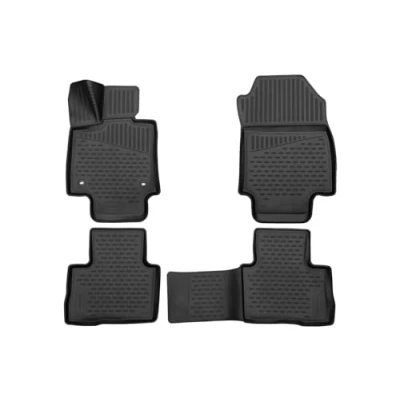 Abbildung von Element Passgenaue Premium 3D Gummimatten Fussmatten Designed für Toyota RAV4, Mk5 (XA50), 2018 2024, 4 TLG, Schwarz