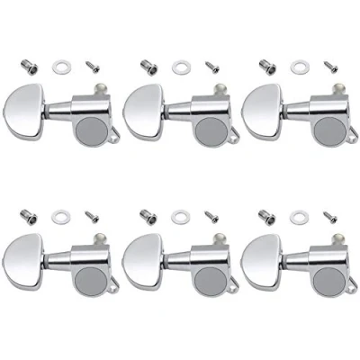 Abbildung von YUIP 3R 3L Gitarren Mechaniken, 6 Stück Professionelle Stimmwirbel Akustikgitarre Mechaniken Knöpfe Saiten Stimmgerät für Akustische Gitarre E